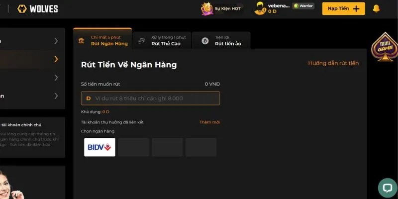Những điều cần lưu ý khi rút tiền Debet